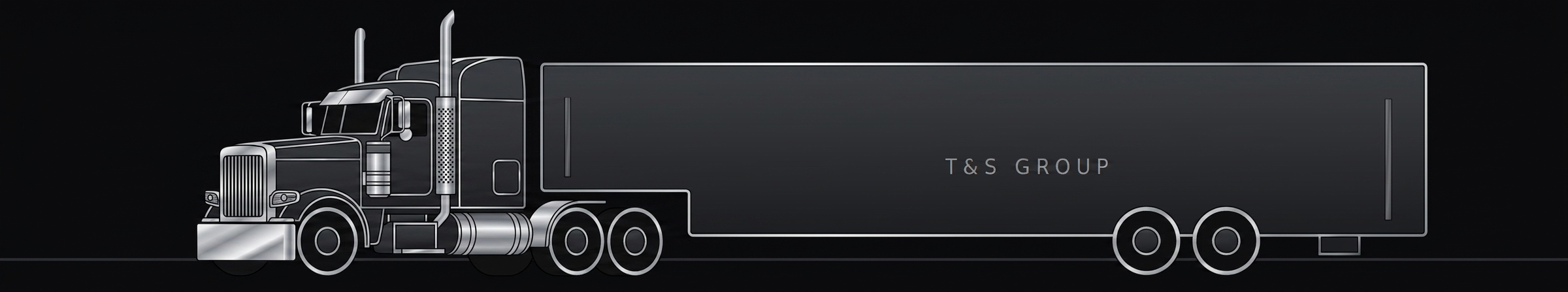 T&S Group semi truck and trailer illustration
